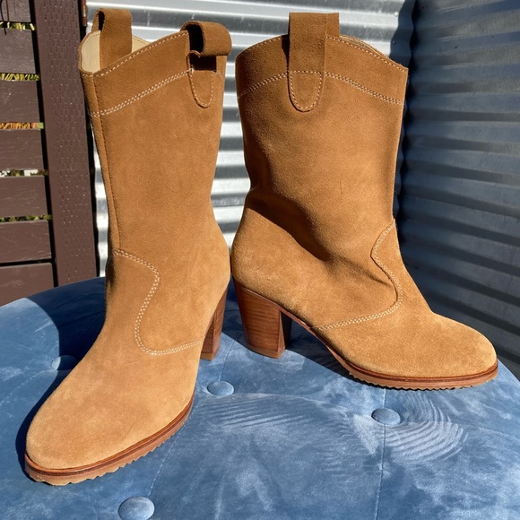 Ganni Suede Ankle Boots - Picture 3 of 16